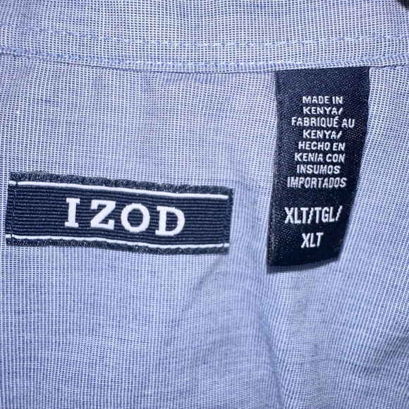 IZOD Men's Blue Button-Down Shirt Size Xl - Picture 4 of 5